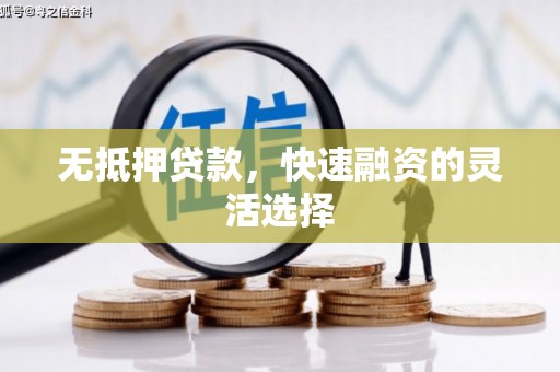 覃塘无抵押贷款，快速融资的灵活选择