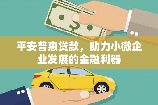 覃塘平安普惠贷款，助力小微企业发展的金融利器