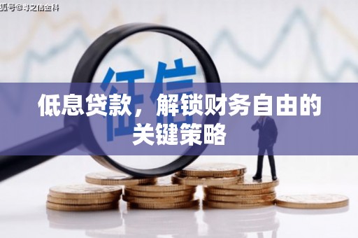 覃塘低息贷款，解锁财务自由的关键策略
