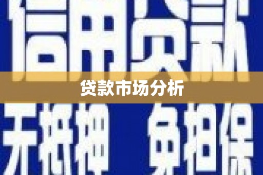 覃塘贷款市场分析