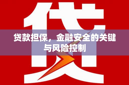 覃塘贷款担保，金融安全的关键与风险控制