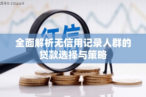 覃塘全面解析无信用记录人群的贷款选择与策略